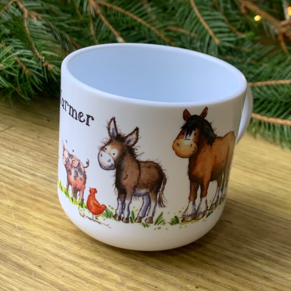 Childrens little farmer mug - farm animals