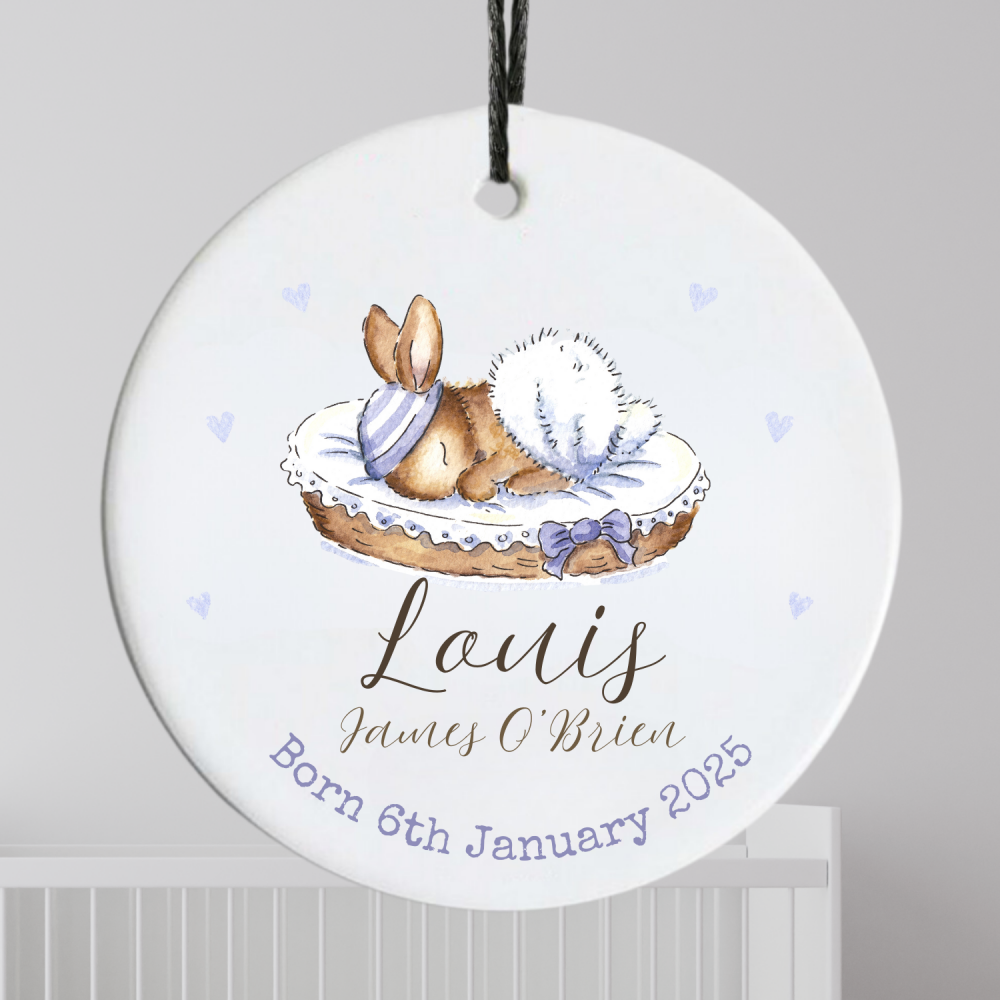 New baby hanging ceramic decoration