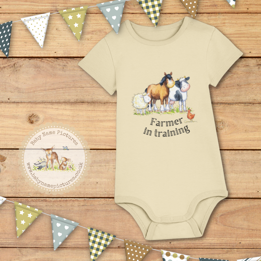 Baby Farmer body suit  - Farmer in Training personalised