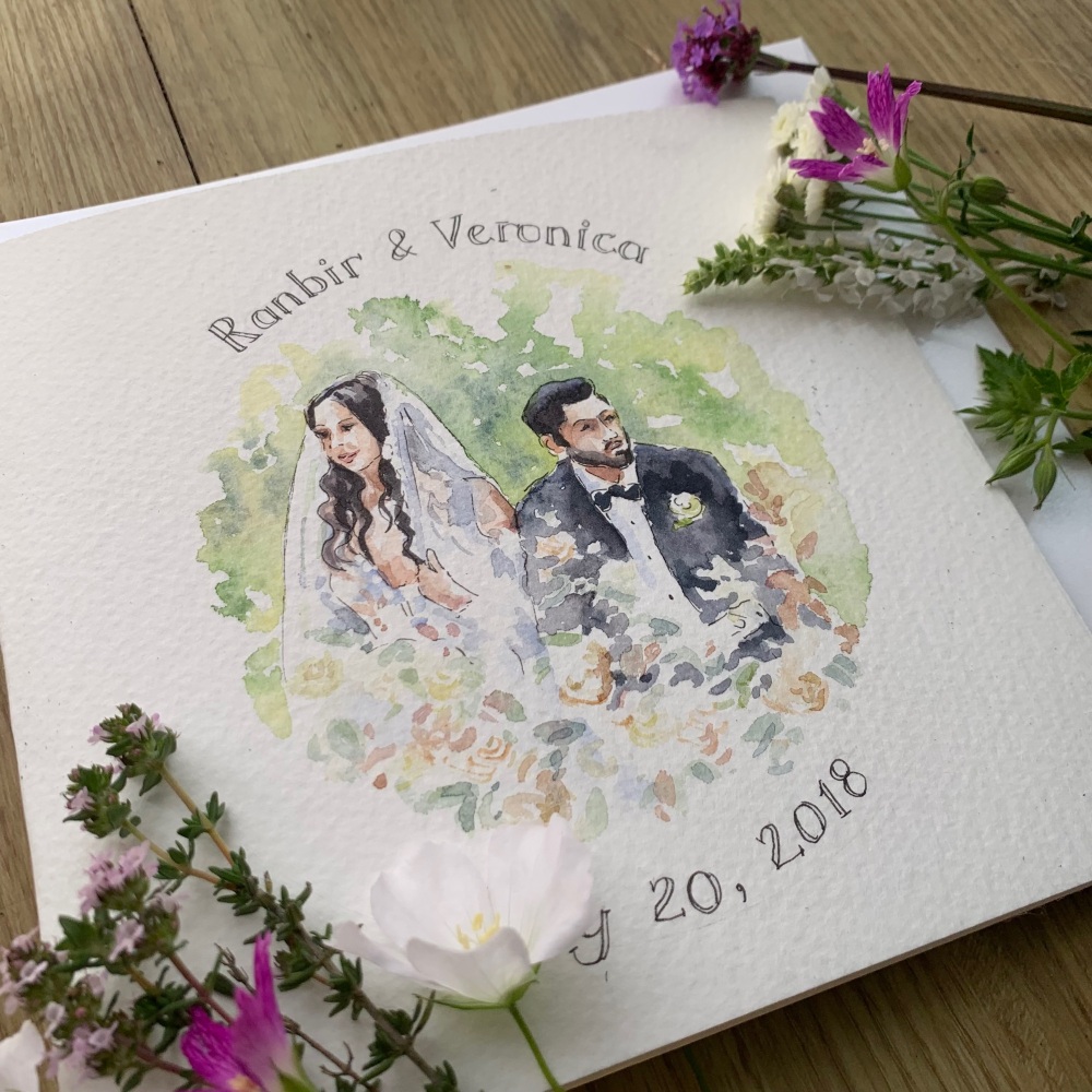 Portrait Wedding card