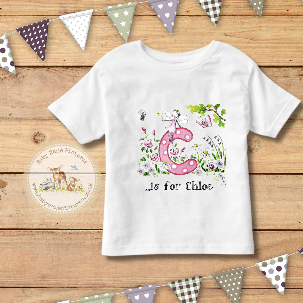 Initial and name personalised childs T shirt