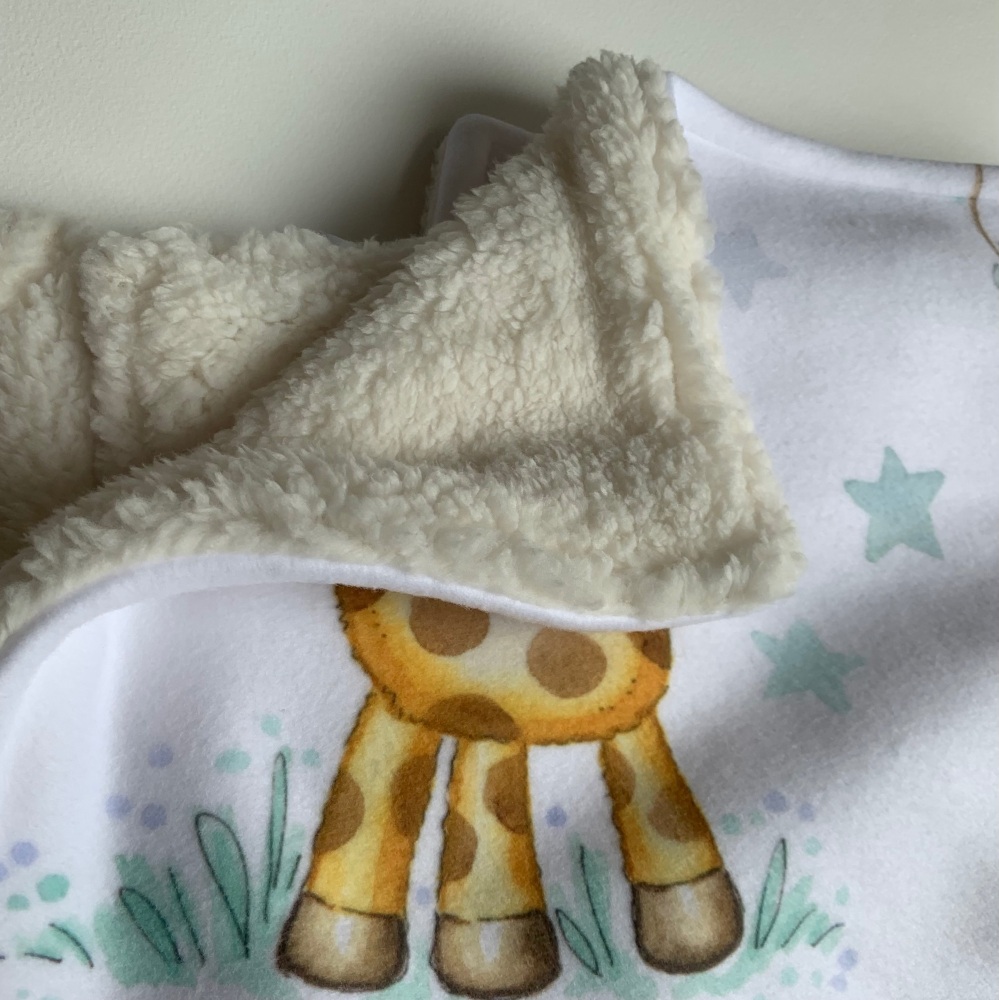 Baby jungle snuggle blanket
