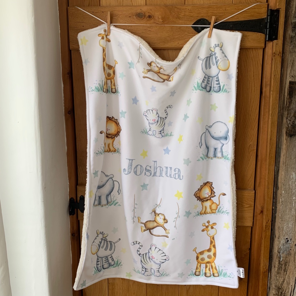Baby jungle snuggle blanket