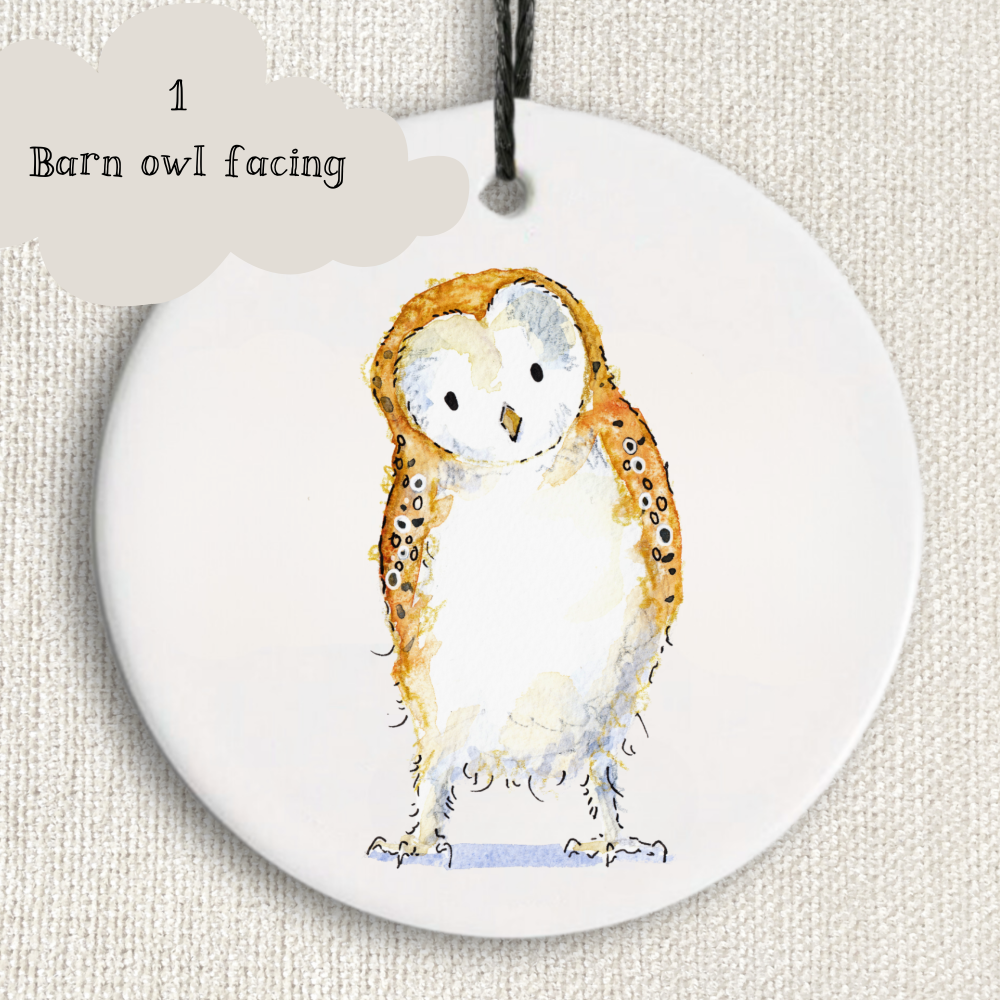 Owl ceramic decoration