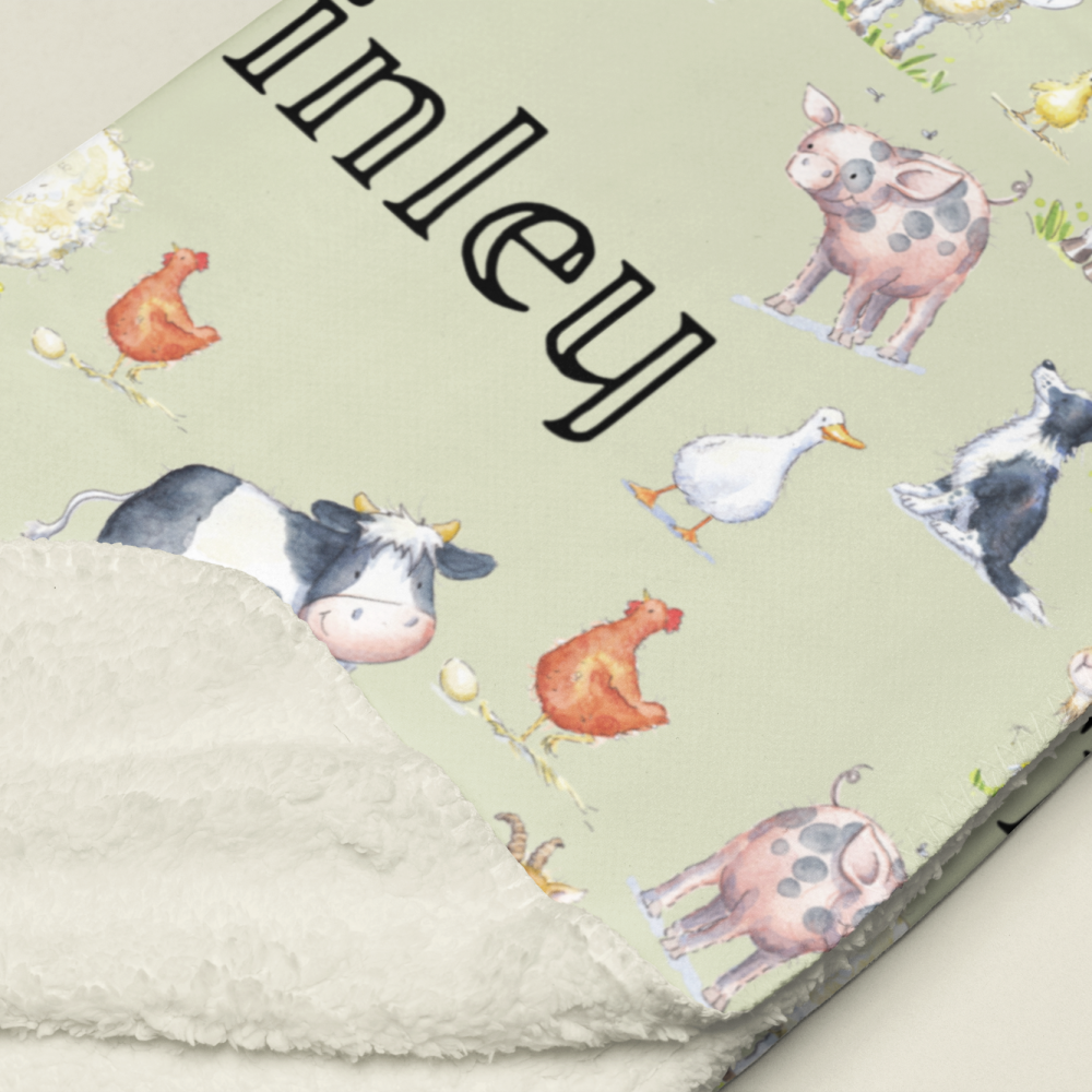 Baby farmer snuggle blanket