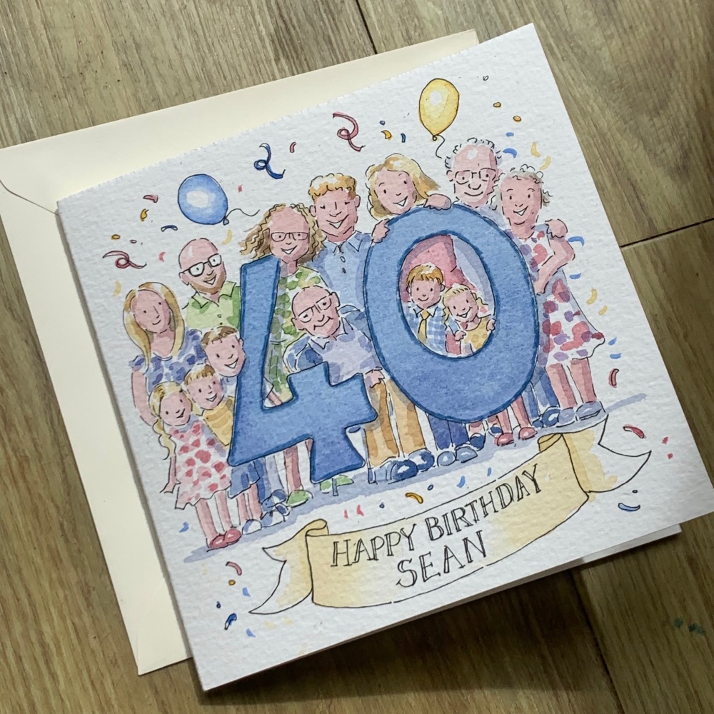 Handpainted age card