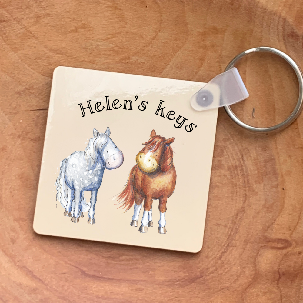 Personalised Pony Breed Keyring