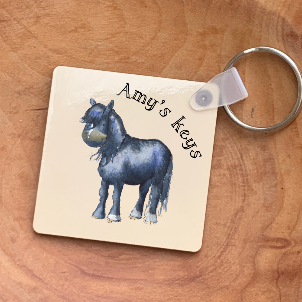Personalised Pony Breed Keyring