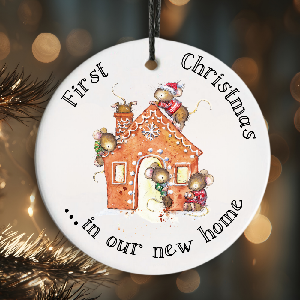 Our first Christmas in our new home ceramic decoration