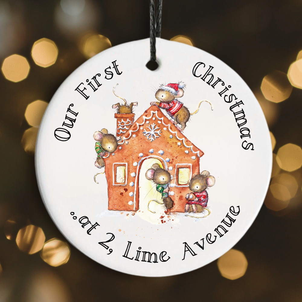 Our first Christmas in our new home ceramic decoration