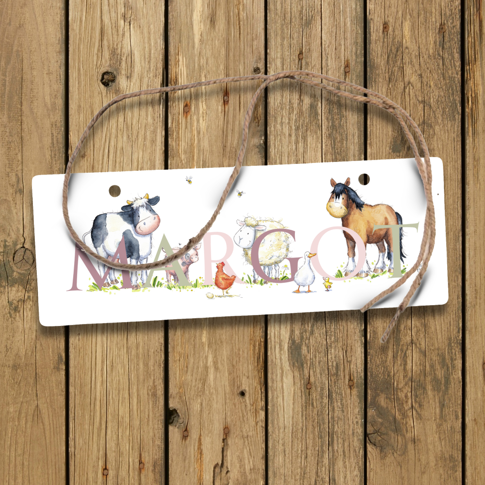 Personalised Children’s Farm Door Sign - printed