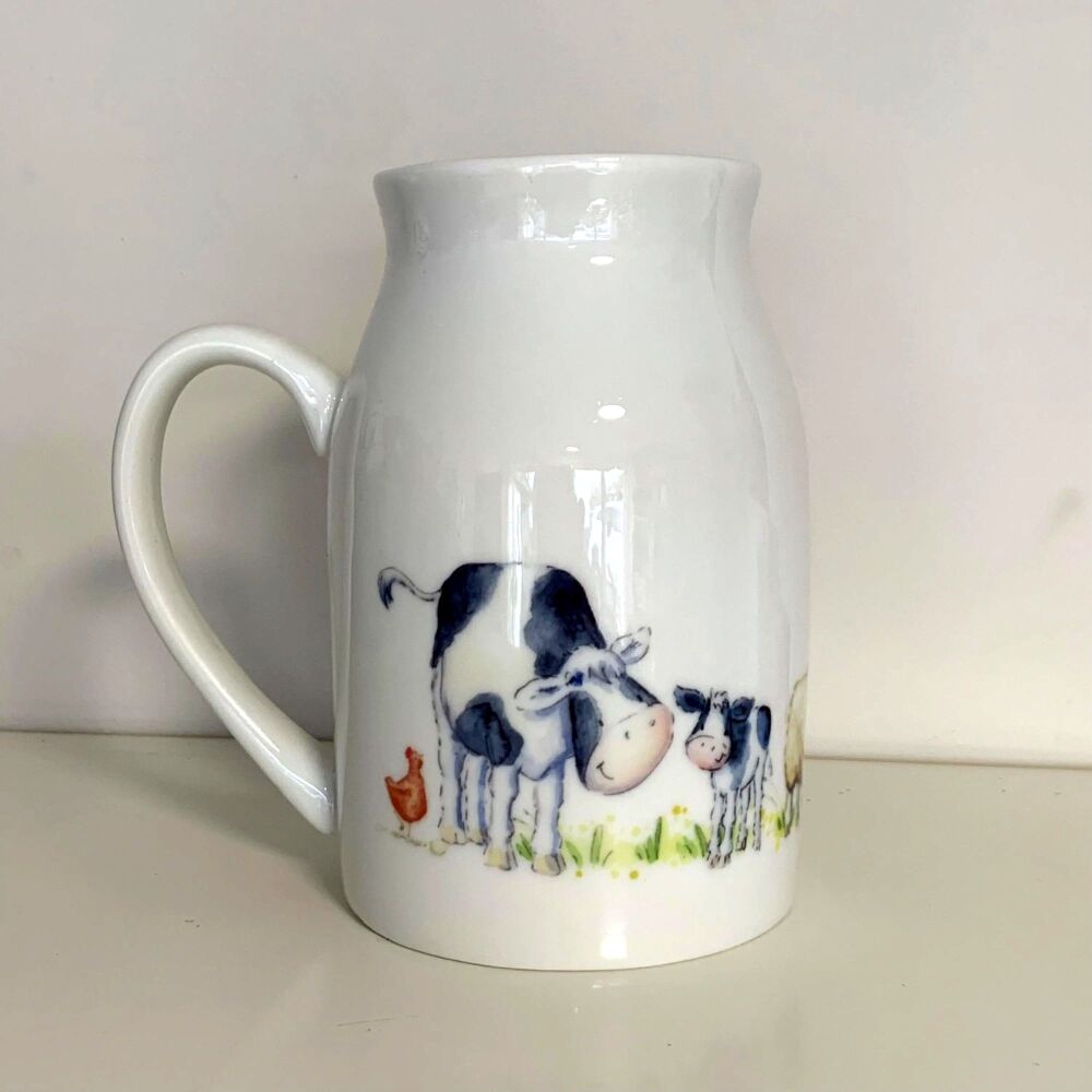 Ceramic Farm Milk Jug — Personalised with Your Chosen Animals & House or Farm Name
