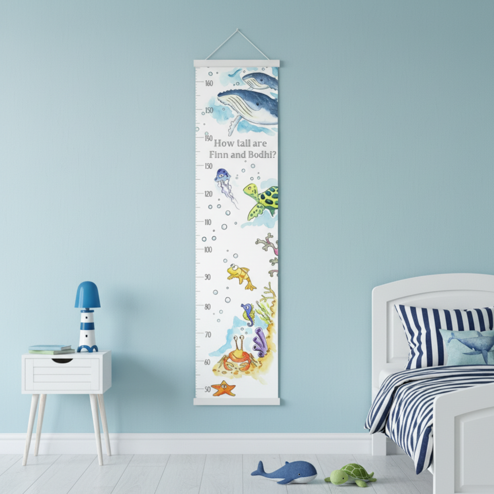 Under the sea personalised height chart