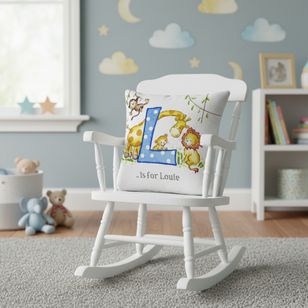 Initial cushion boy - personalised