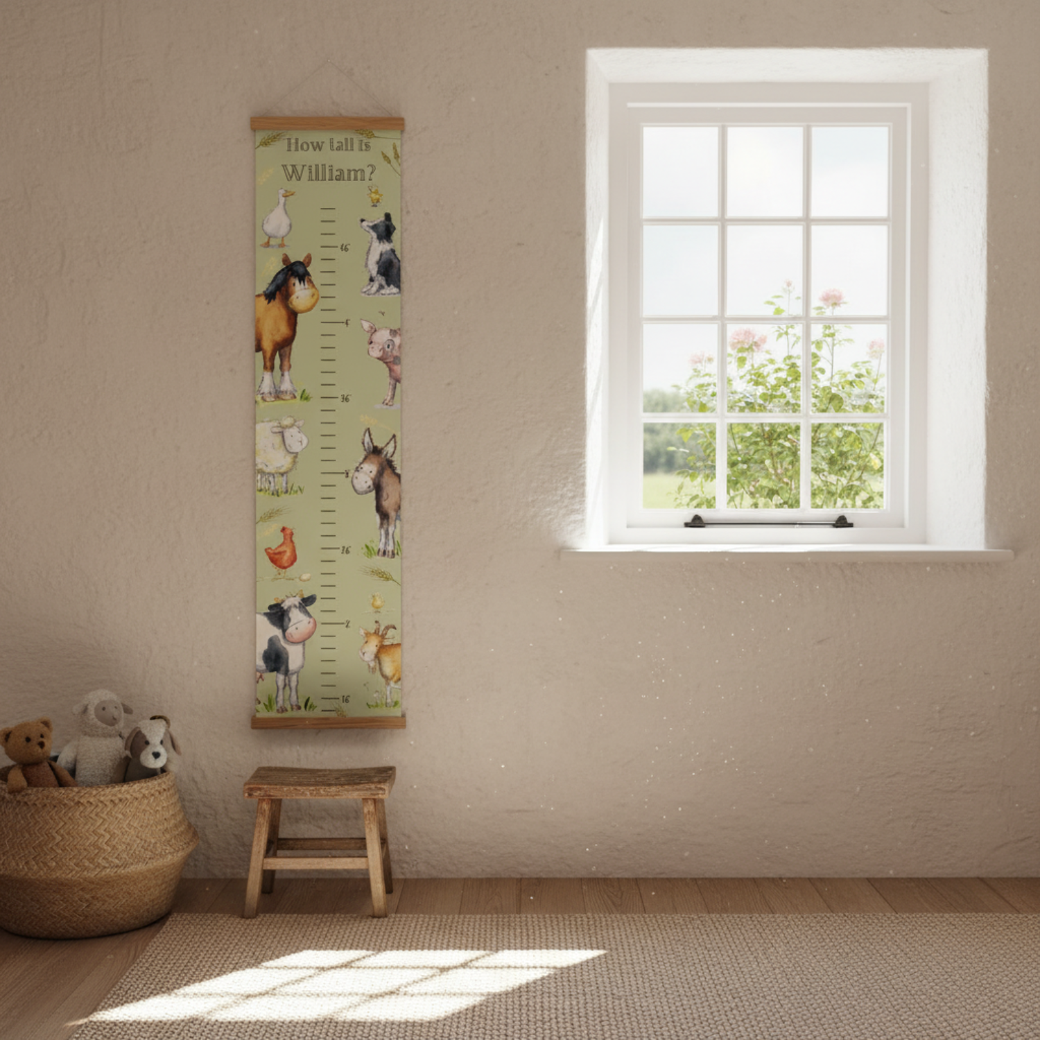 nursery decor featuring original hand drawn illustrations