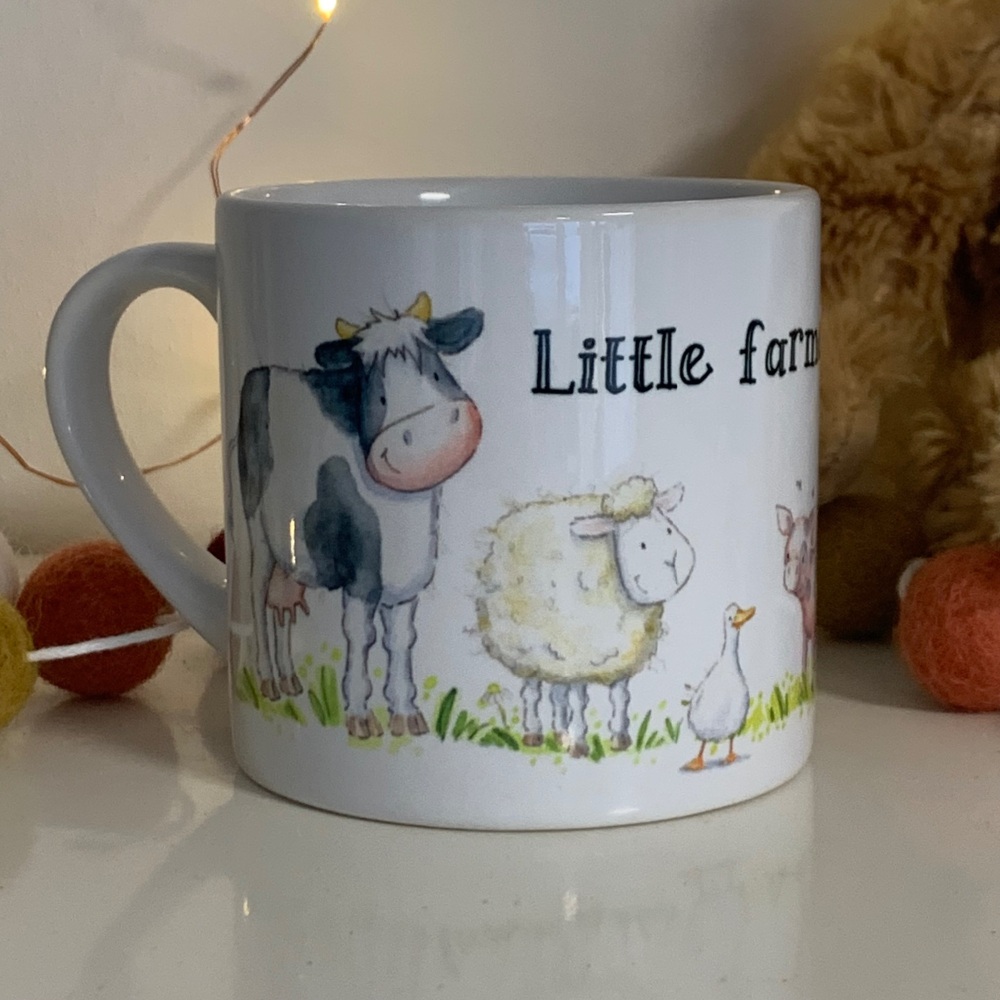 Childrens ceramic mug - farm animals