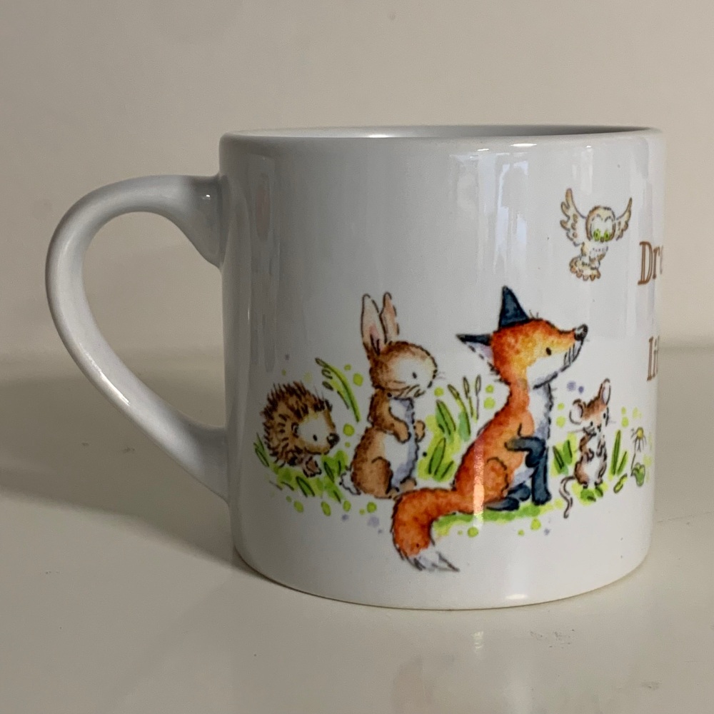 Woodland Animals Mug – Cute Forest Cup with Fox, Deer, Bunny & Badger