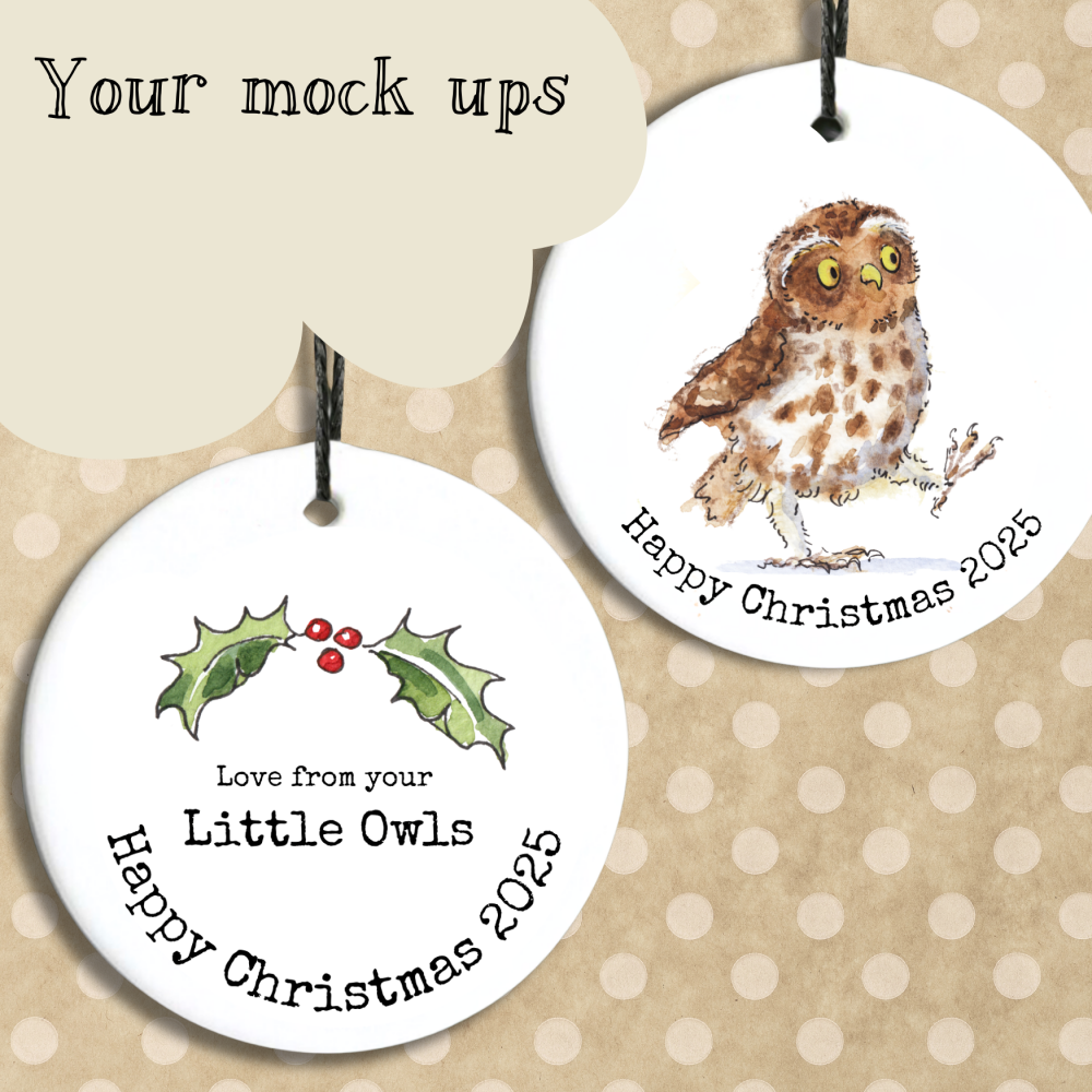 Order for 4 owl ornaments