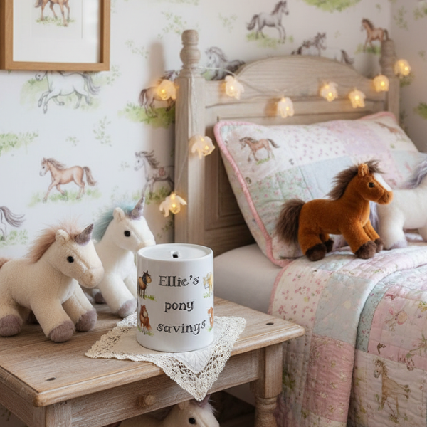 Pony Breeds Money Box — Personalised for Your Little Equestrian