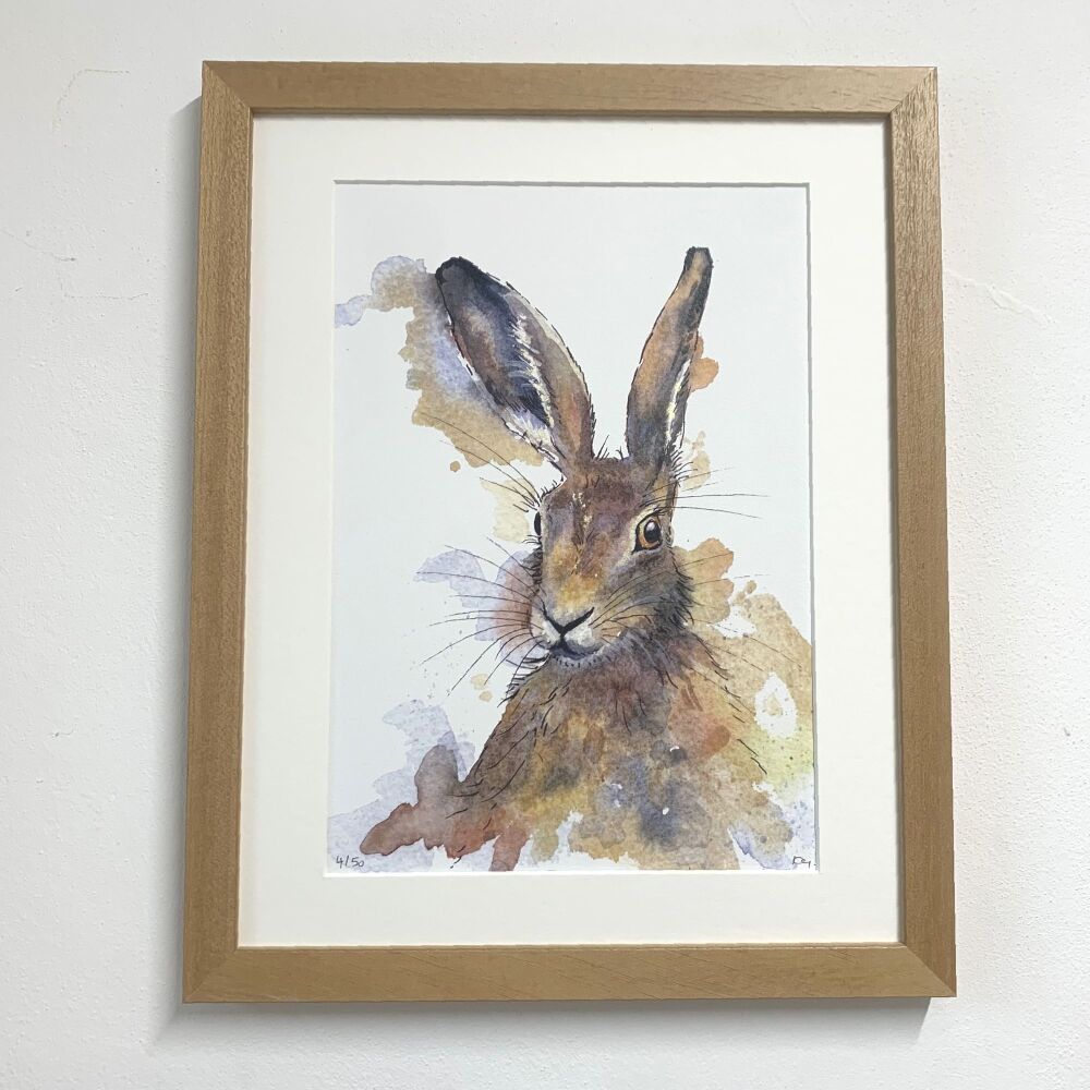 Hare art print (Limited edition numbered)