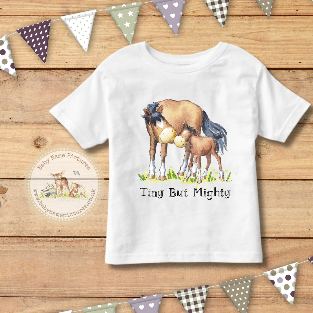 New foal baby tee shirt  -pony personalised gift