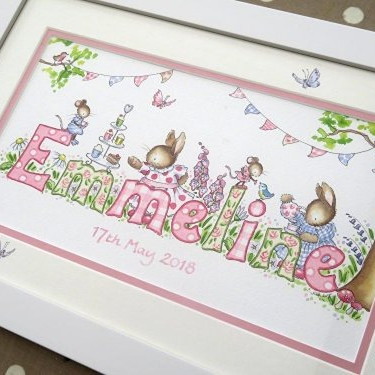 Storybook style forest creatures name picture