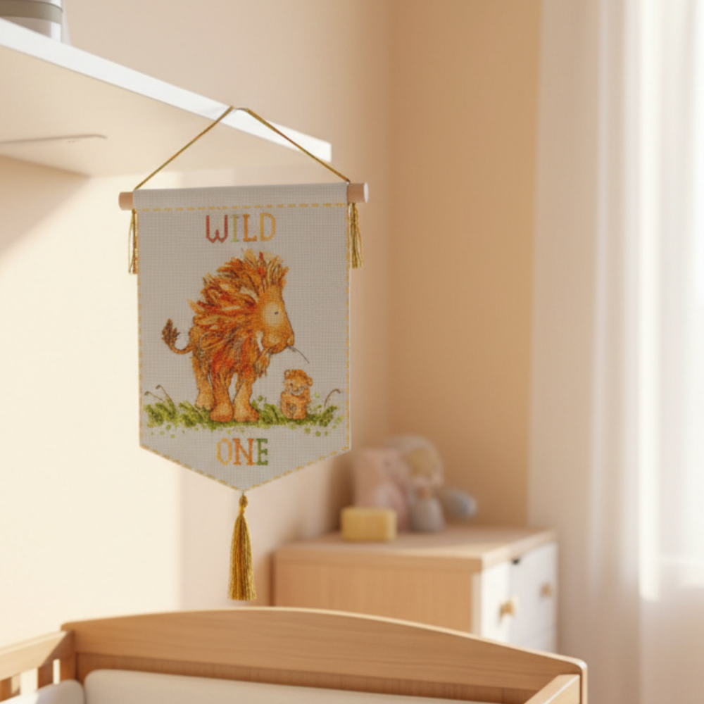 Wild one jungle nursery Cross stitch kit