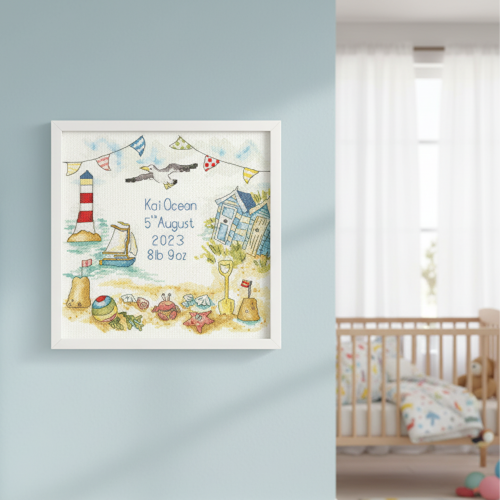 under the sea illustrated nursery wall art