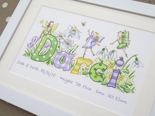 bespoke baby gift personalised nursery artwork