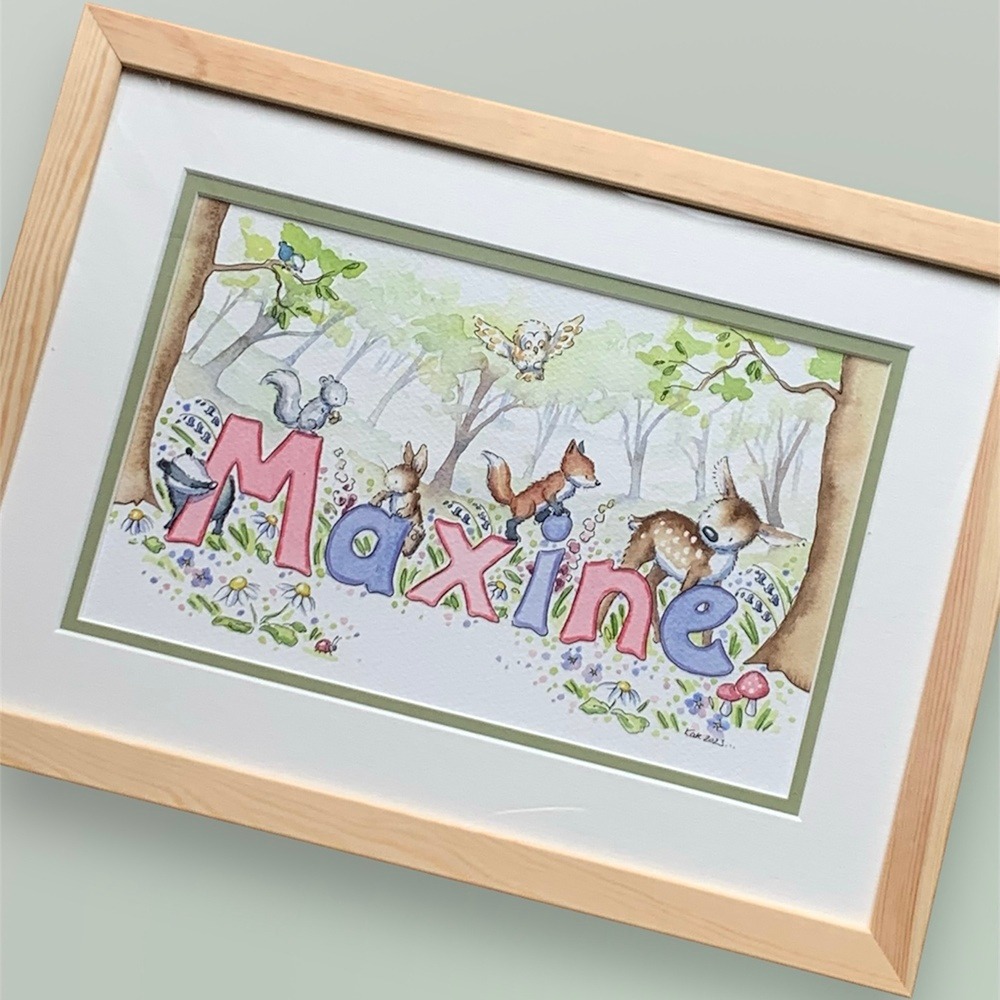 Gentle forest fawn illustration for traditional nursery decor