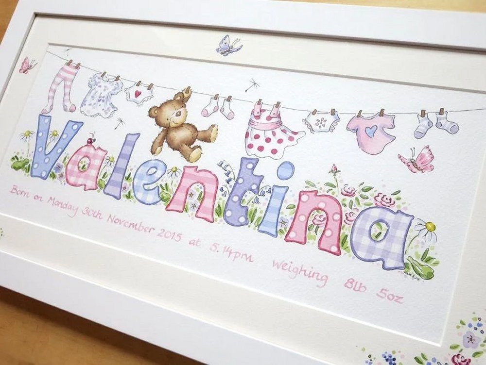 Soft toy and baby wash design for nursery wall art