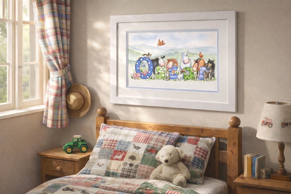 Sunlit farm-themed children's bedroom (1small)