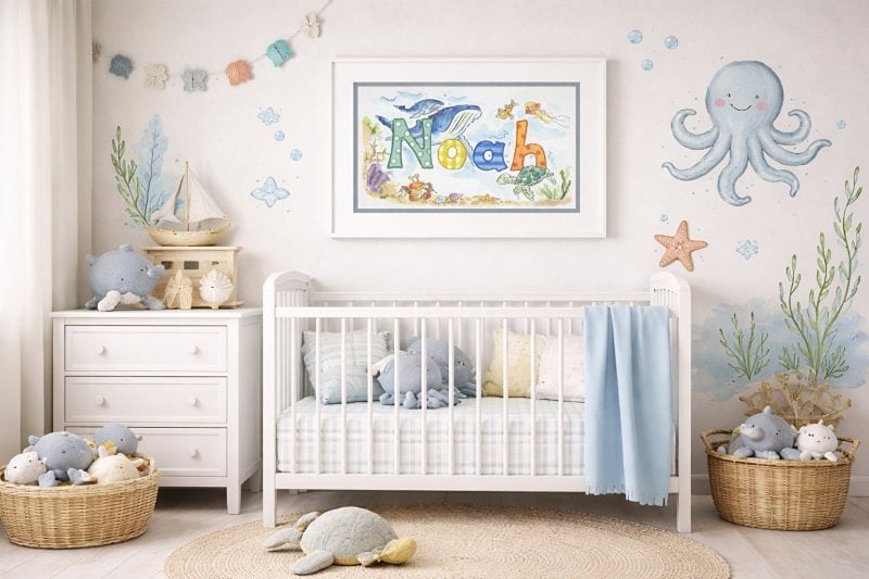 personalised height chart for nursery wall