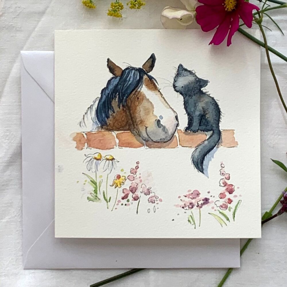 Original Handpainted Watercolour Pet Greeting Card