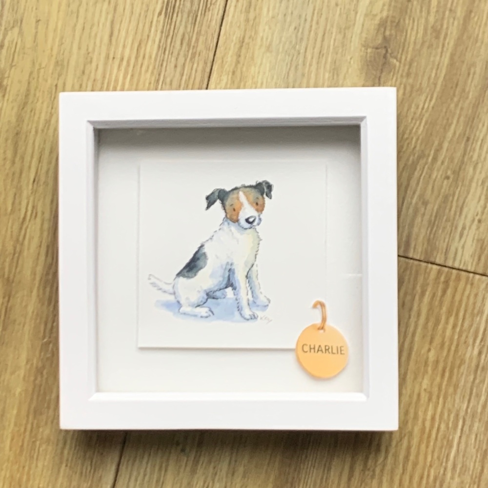 Bespoke Handpainted Pet Portrait in Box Frame