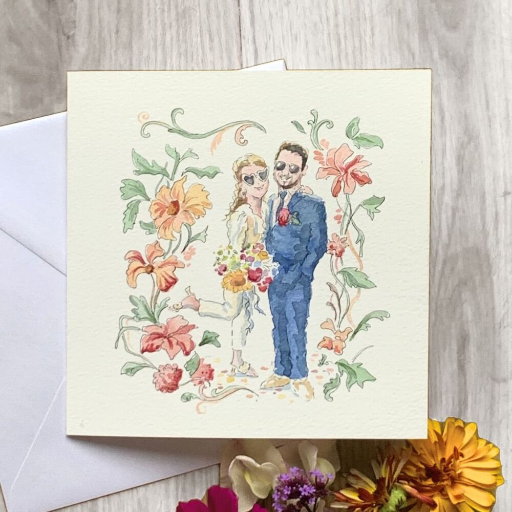 Personalised Hand-Painted Wedding Invitations & Thank-You Cards