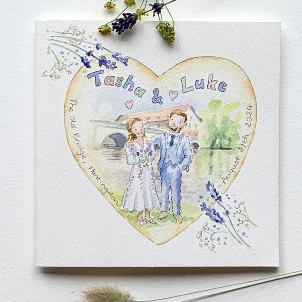 Personalised Hand-Painted Wedding Invitations & Thank-You Cards
