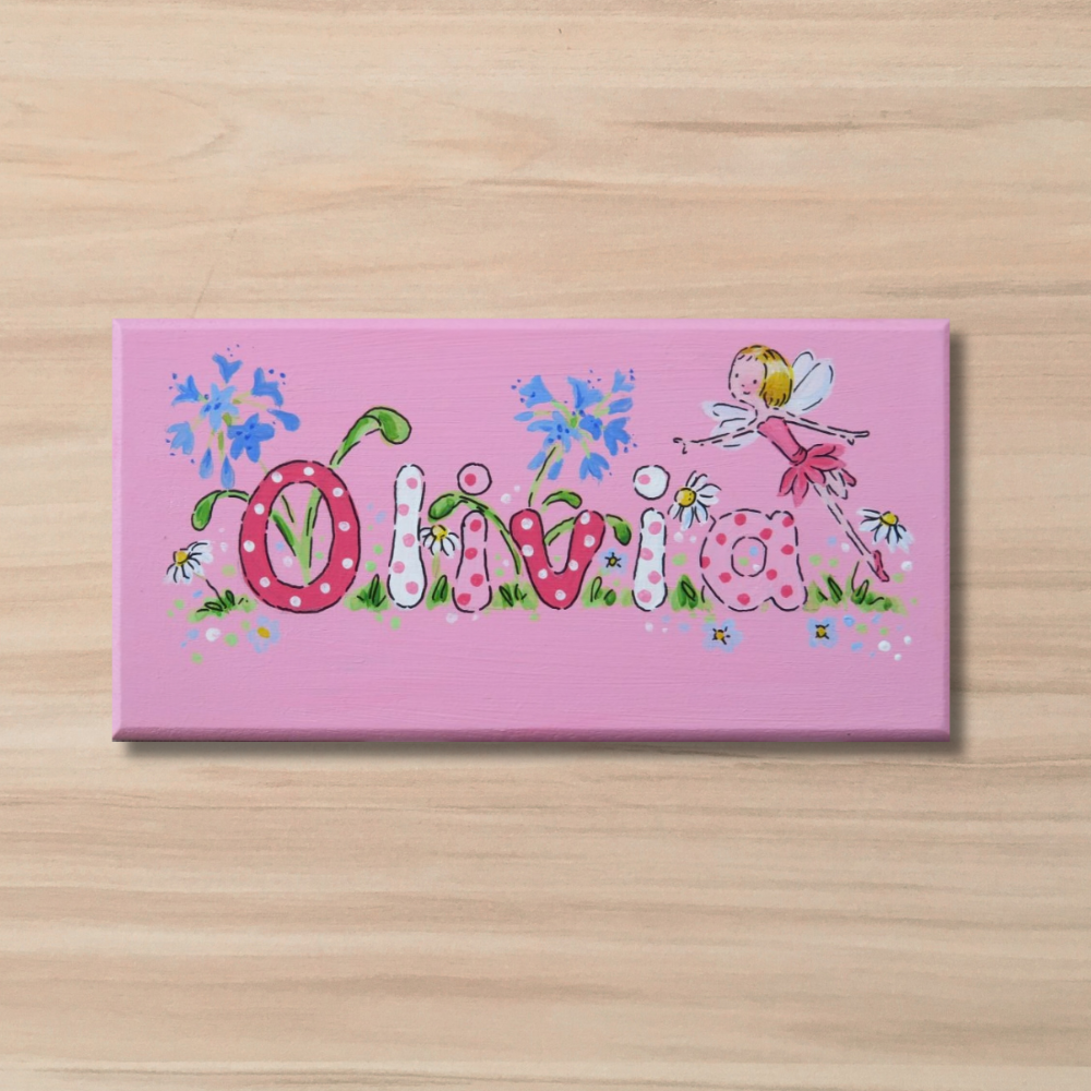 Handpainted Door Sign for Baby Girls &mdash; Custom Designs