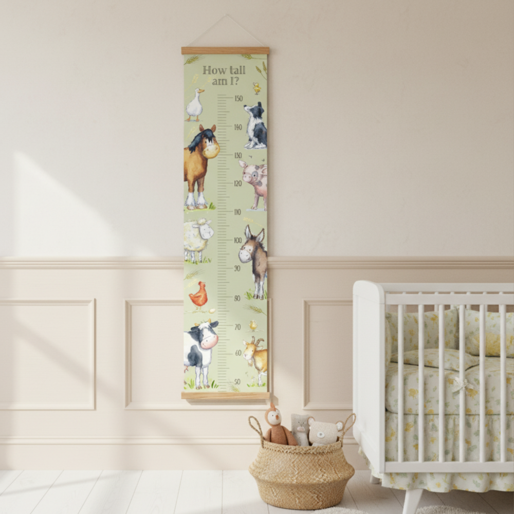 Farm animals height chart - How tall am I?