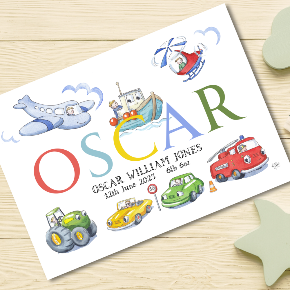 Personalised Vehicles Name Print