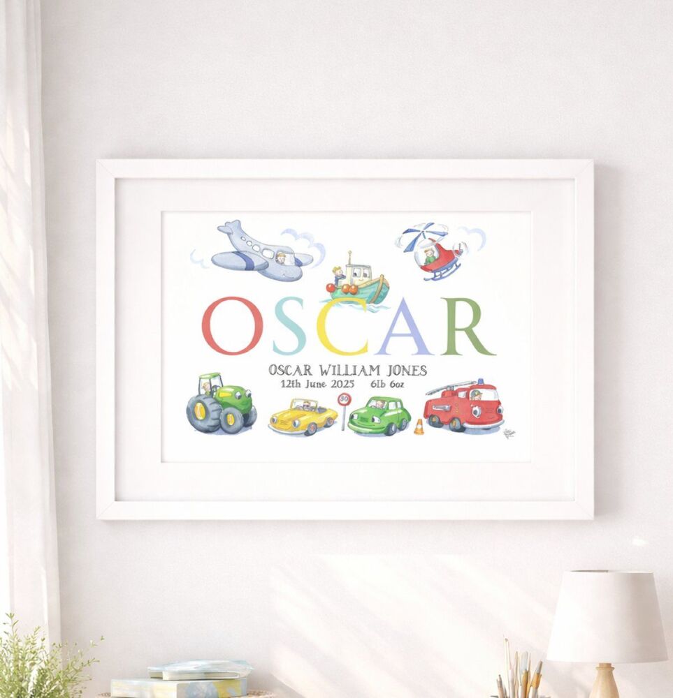 Personalised Vehicles Name Print