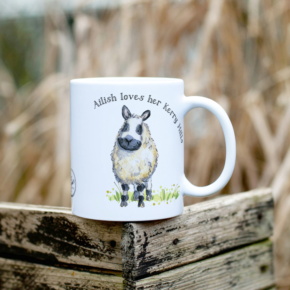 Sheep breeds ceramic mug - personalised with name and breed