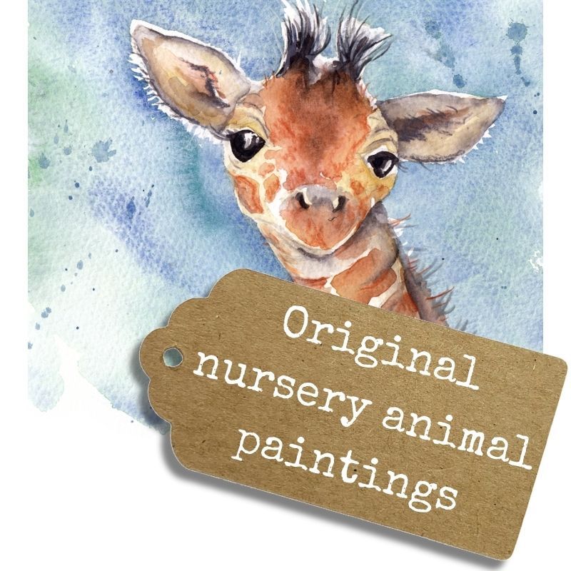 Original nursery animal paintings