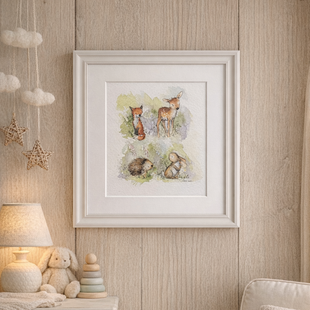 Woodland Animals Original Watercolour Painting