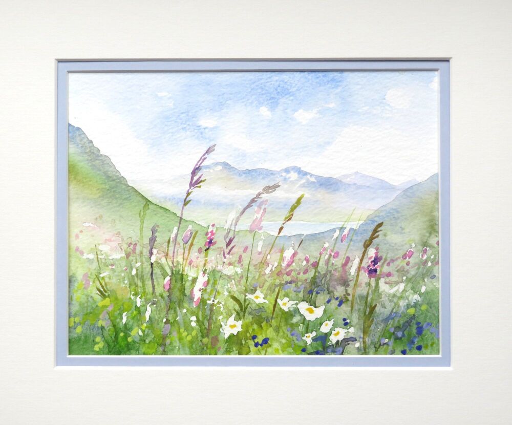 Alpine meadow Original Watercolour Painting