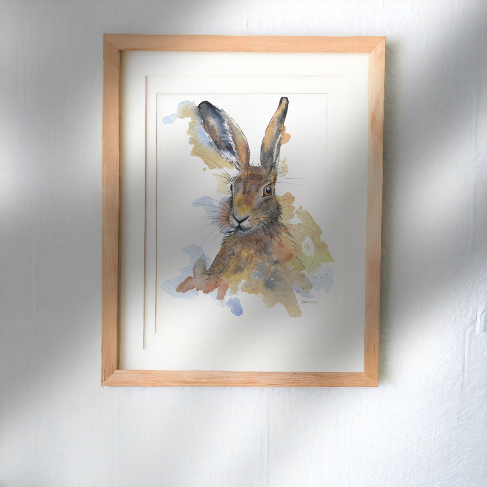 Hare Watercolour Painting &ndash; Original Wildlife Artwork