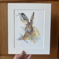 baby zebra and giraffe watercolours pictures in nursery