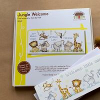 <!--500-->Jungle Welcome Cross Stitch Kit â Baby Birth Sampler by Bothy Thr