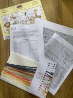<!--500-->Jungle Welcome Cross Stitch Kit â Baby Birth Sampler by Bothy Thr