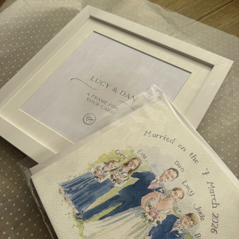 Wooden frame for hand painted cards